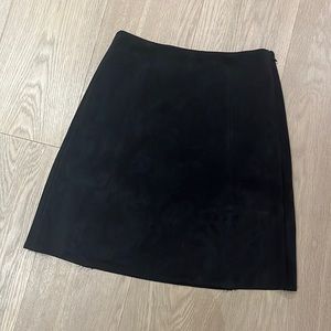 Babaton Black Suede Mini Skirt - size 0